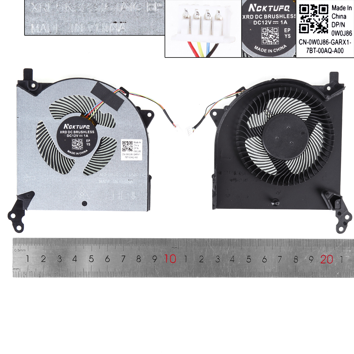 Picture of New Replacement CPU Cooling Fan For LENOVO R7000 Y7000 Y7000P 2020 GPU 12V，without cover（High copy）. N/A Layout